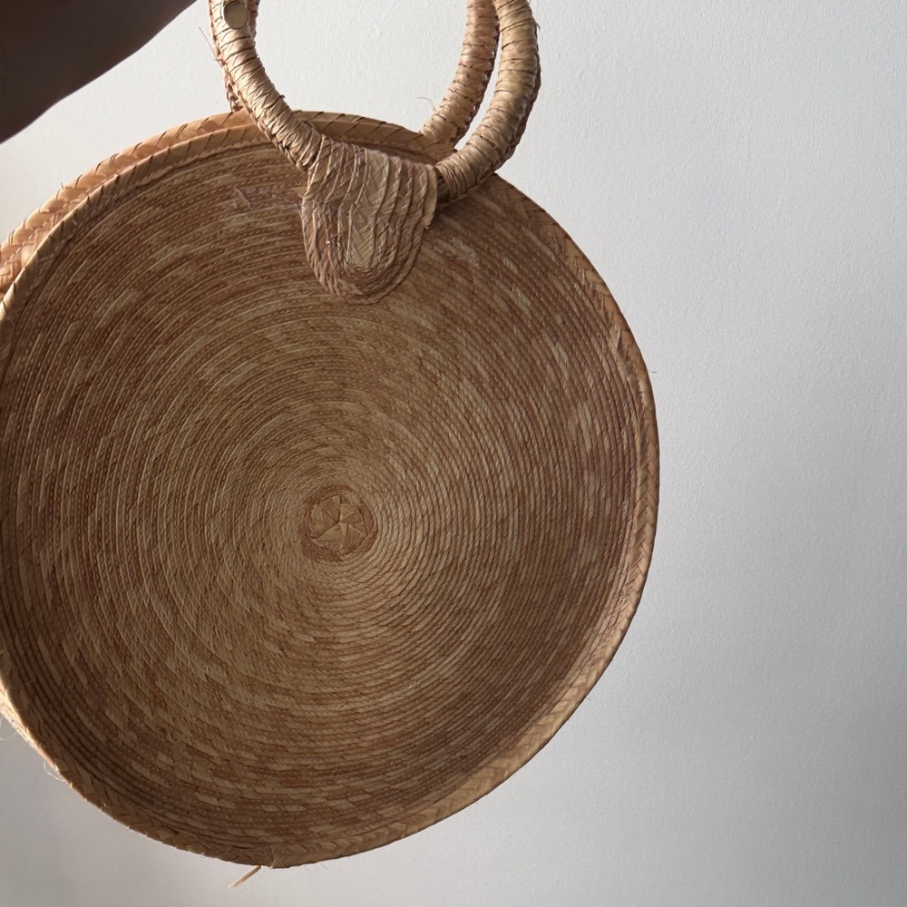 Round Woven Straw Bag